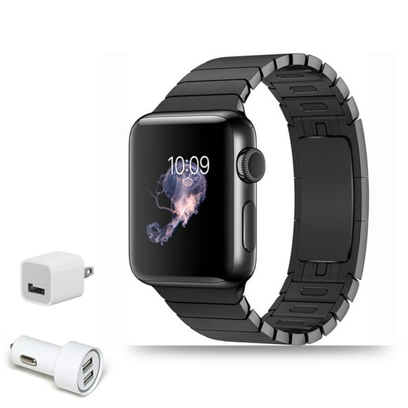 apple watch series 2 38 mm smartwatch negro kit adaptador usb cube bundle apple mnpd2lla1