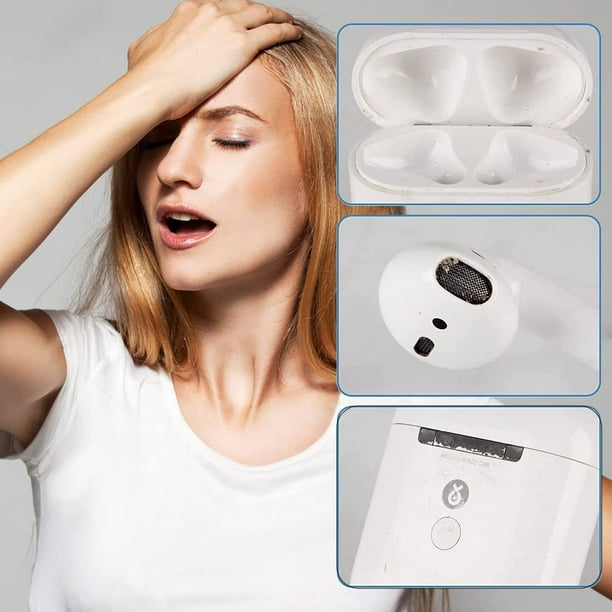 Kit limpiador para auriculares, kit de limpieza de auriculares  inalámbricos, lápiz de limpieza para Airpods, Huawei, Samsung, MI,  auriculares y