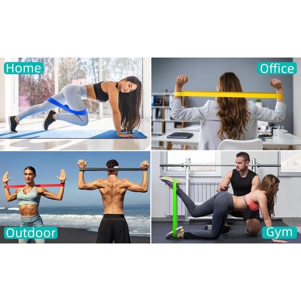 Bandas de resistencia (juego de 3), banda elástica para ejercicio, bandas  de yoga y fitness, bandas de entrenamiento para estiramiento, terapia