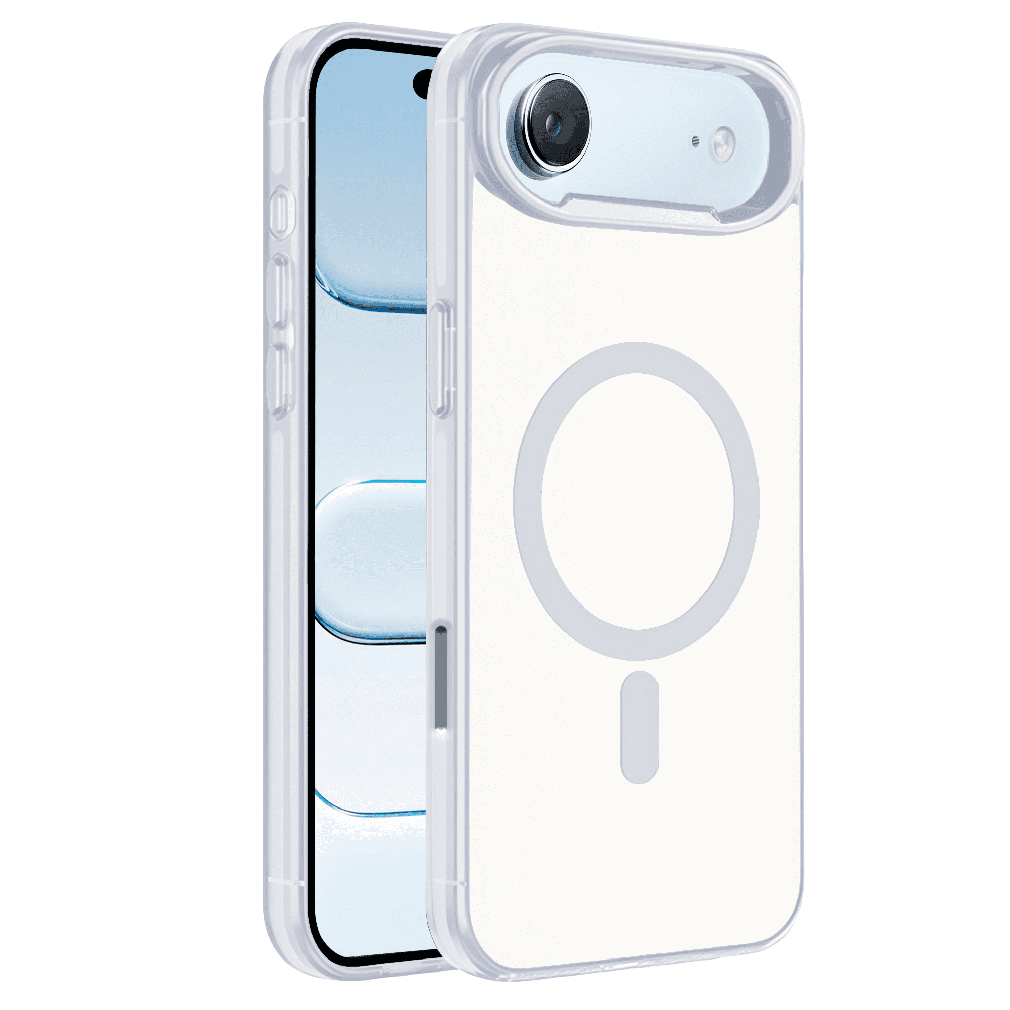 Funda case deluxe para iphone air blanco uso rudo compatible con magsafe, protección antigolpes resistente, pc + tpu, diseño elegante y duradero