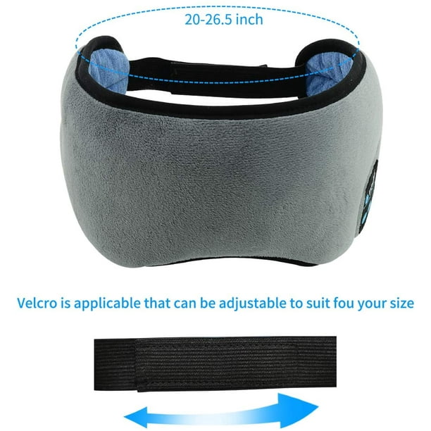 Auriculares inalámbricos de música con Bluetooth, cascos para dormir,  diadema deportiva, antifaz cómodo y elástico para dormir de lado