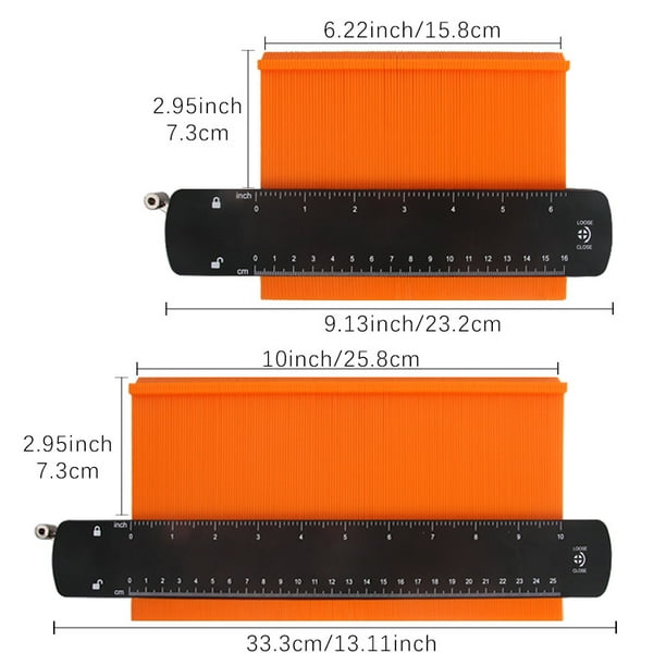 10inch Medidor De Contorno De Plastico Duplicador De Formas De Calibre De