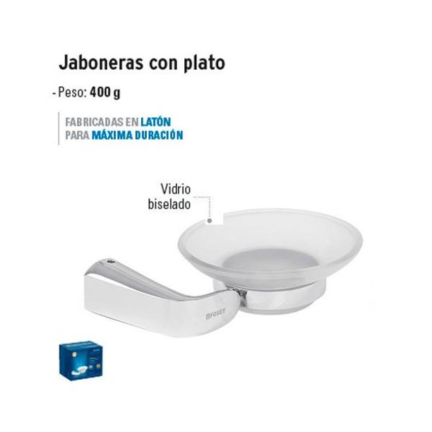 JABONERA DE CRISTAL CON DOSIFICADOR, LINEA FOSET ELEMENT