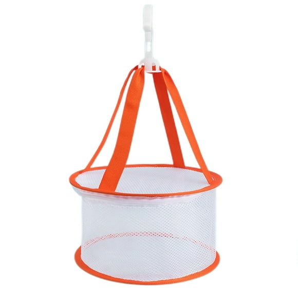 cestas de lavandería colgantes reutilizables soporte para orificios licuadora de cosméticos de secado de gran capacidad bolsa de red estante almacenamiento y organización del hogar naranja billuyoard ha06360306b