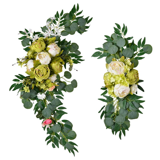 Guirnalda de flores artificiales para arco de boda, decoración de