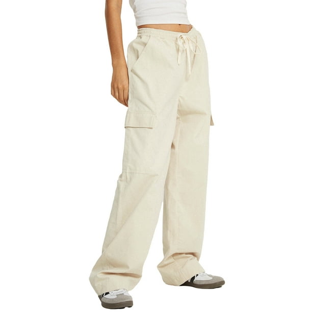 Pantalones Cortos Activos Cintura De Algodón Mujer Elástico Verano Mujer  Casual Y Alto Sólido Pantalones Cargo De Mujer Con Bolsillos De 24,5 €