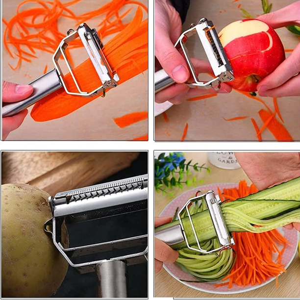 Pelador de frutas y verduras de cocina, pelador de cerámica para pelador de  verduras y frutas, paquete de 3 Adepaton ZJWJ334