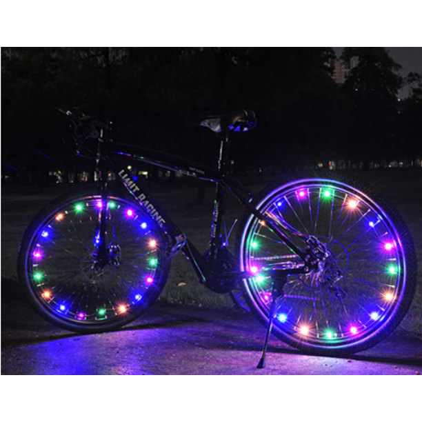 Paquete de 2 luces para bicicleta. Luces LED para ruedas de bicicleta con  pilas incluidas. Accesorios de decoración de luz de bicicleta de seguridad  y