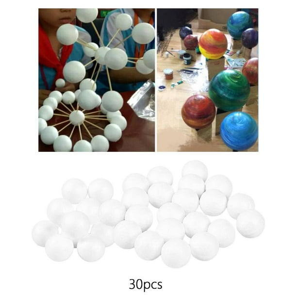 Paquete de 124 bolas de espuma para manualidades, 5 tamaños, bolas de  espuma a granel, bolas de espuma de poliestireno para manualidades y  decoración