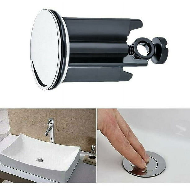 Tapón de lavabo universal de 40 mm, tapón de drenaje, con junta de goma,  tapón ajustable en altura, a prueba de herrumbre (2 piezas) TUNC Sencillez