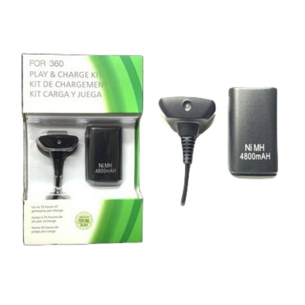 Batería Recargable Xbox 360 4800 Mah Kit + Cable Cargador