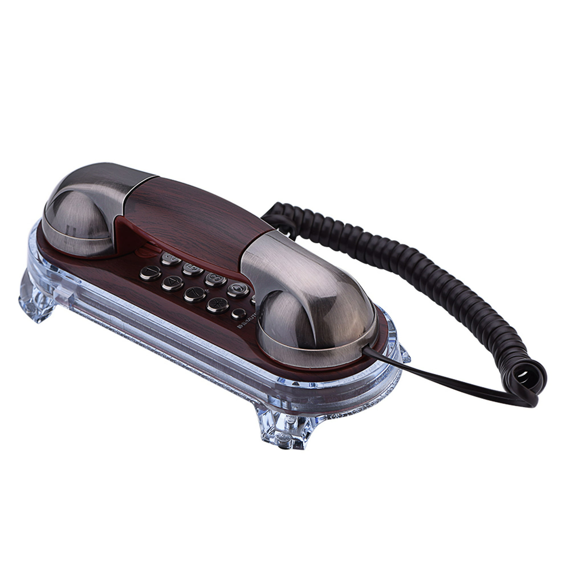 M ugast Teléfono con cable, mini mesa delgada con cable, teléfono fijo para  montaje en pared, para oficina/hotel/dormitorio/ascensor/baño, beige