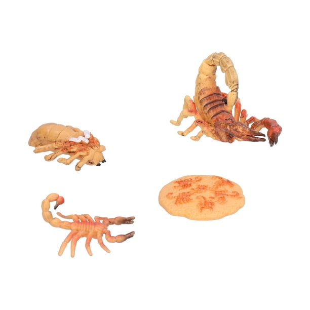 Escorpión de plástico realista de 4 piezas juguetes de escorpión