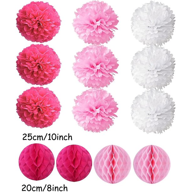 HONMOK 27PCS Abanicos de Papel Multicolores sevillana Flores de Pompones de  papel Bola de Nido Bolas de panal Pom Poms Ball linternas Ventilador Papel