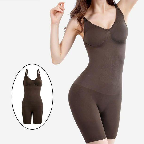Body elástico de cuerpo completo para mujer que adelgaza las fajas del  pecho Café Colcomx Talladora de cuerpo completo para mujer