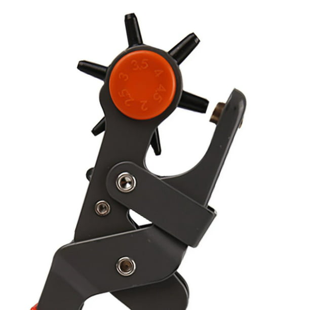 TOWOT Alicate Sacabocados para Cinturones y Cuero - Herramienta de  Perforación Giratoria con 6 Tamaños de Agujero - Ideal para Piel, Correas