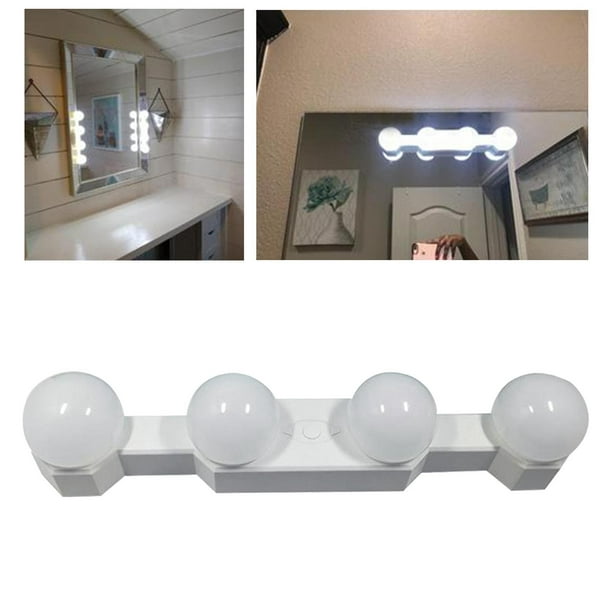 Lámpara LED de pared para espejo de maquillaje, luz de tocador de Hollywood  con USB, luces de tocador para habitación, regulable