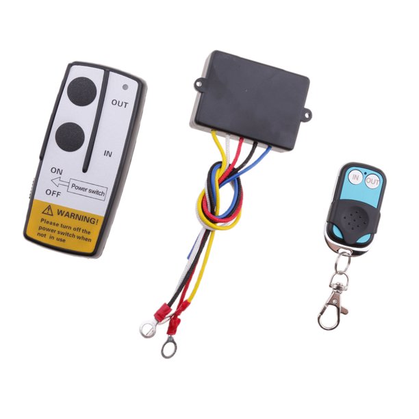 Interruptor de telemando Inalámbrico de Cabrestante Eléctrico de 2x 12V  para Camión ATV SUV Cola Control remoto del cabrestante