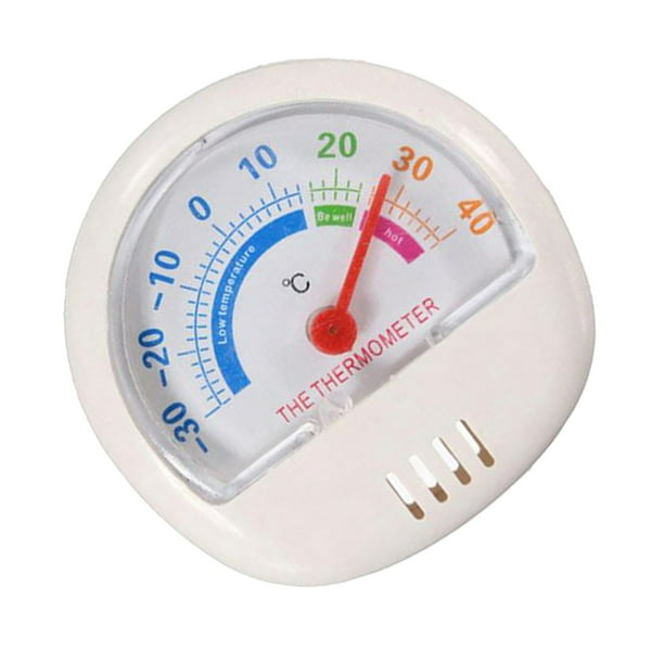 Termómetro para refrigerador, paquete de 2 termómetros para nevera,  termómetro de acero inoxidable con indicador rojo, termómetros de esfera  grande