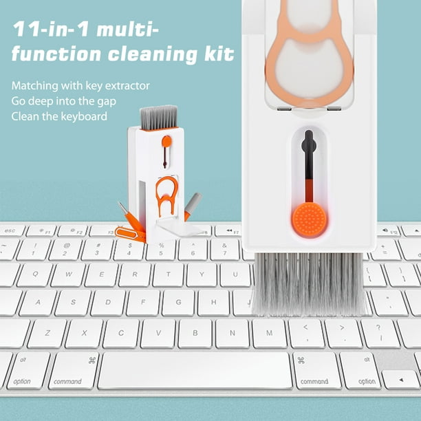 Kits de cepillo de limpieza de teclado 7 en 1 Limpiador de auriculares con  extractor de teclas (negro) Likrtyny Para estrenar