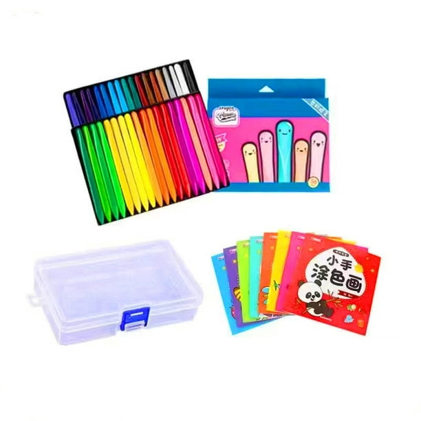 Crayones para niños pequeños, 36 colores, no tóxicos, fáciles de sujetar,  lavables, seguros, suministros de arte para colorear BANYUO