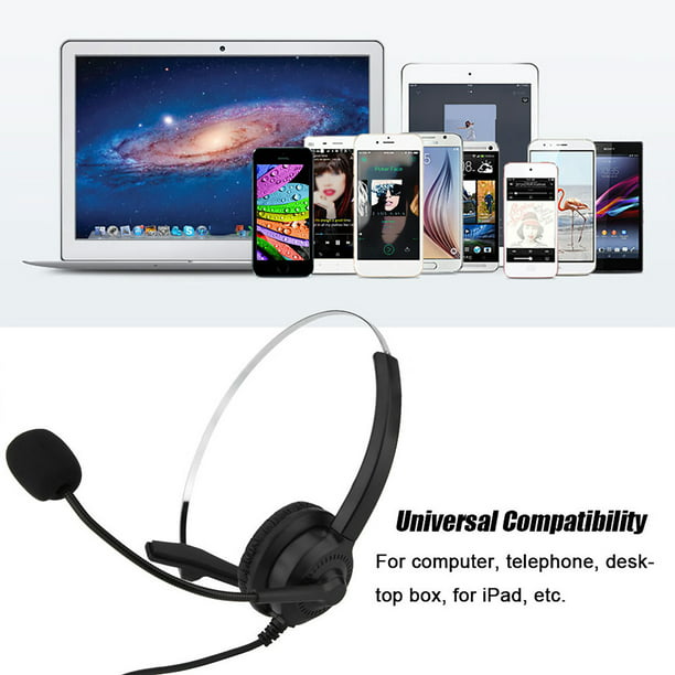 Auriculares inalámbricos con micrófono USB, centro de llamadas USB  Auriculares inalámbricos para cen VoborMX