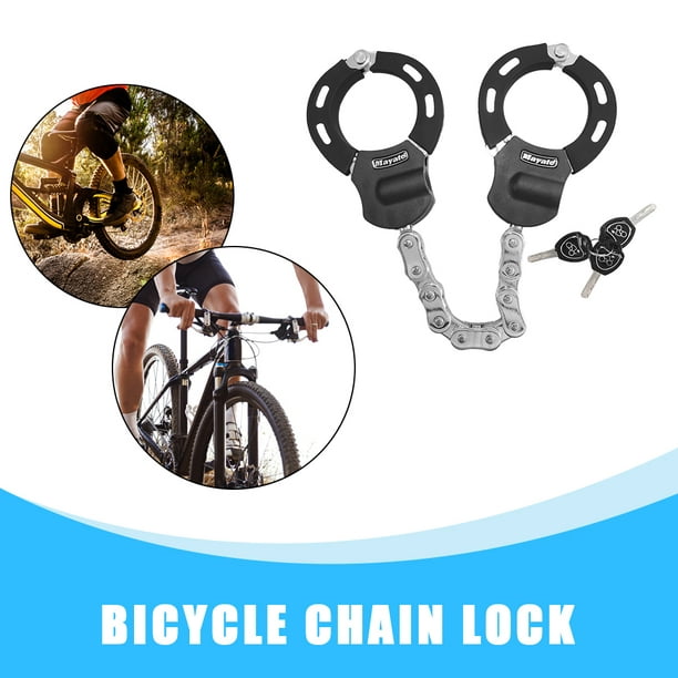 Candado De Cadena De Bicicleta Candado de cadena de bicicleta con 2 llaves,  candado de cadena antirrobo para Scooter, candado de cadena para esposas