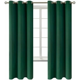 Cortinas para dormitorio - Cortinas para sala de estar con bucles aislados,  2 paneles (W52 x L63in, azul marino) JAMW Sencillez