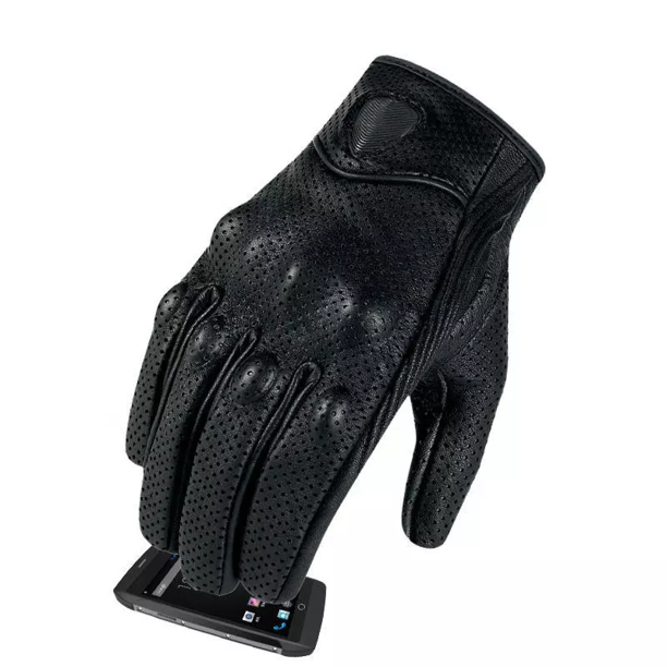  Guantes de cuero para hombre, Negro, L : Todo lo demás