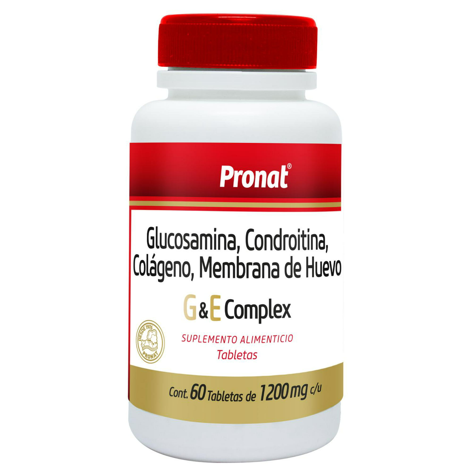 Glucosamina, Condroitina, Colágeno G y E Complex 60 tabs Pronat Pronat  PRONATGYECOMPLEX