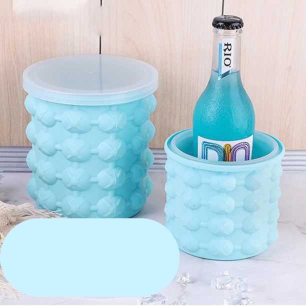 Cubitera de hielo 2 en 1 con tapa de silicona Ideal para botellas