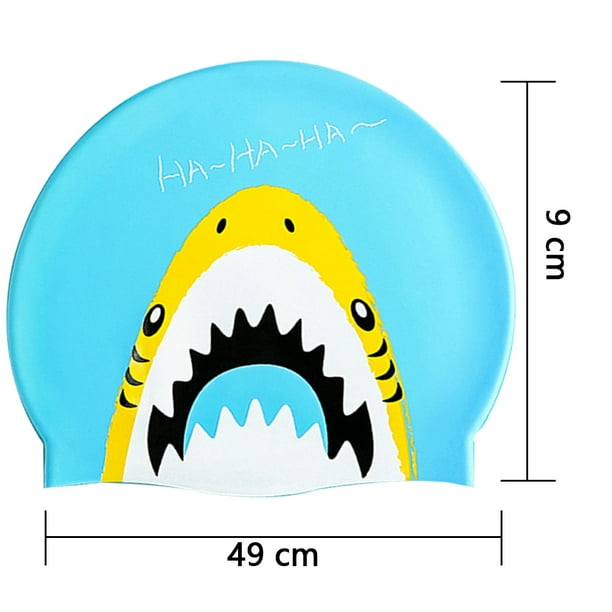 Gorro de natación para niños - Gorro de natación con patrón de tiburón  fresco para niños y niñas - Gorro de natación impermeable de silicona -  para playa o piscina Zhivalor 221412-3