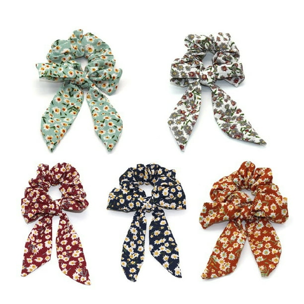 Gomas para el pelo de alta calidad para mujer, Scrunchies a rayas