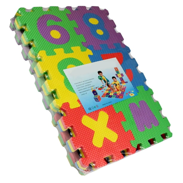 ToyVelt - Tapete infantil de espuma, alfombra de juego entrelazado con  colores, formas, alfabeto, ABC, números; rompecabezas grande de azulejos
