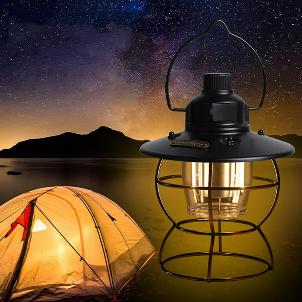 Linterna de Camping plegable,Resistentes al Agua,6 hora de uso,Negro