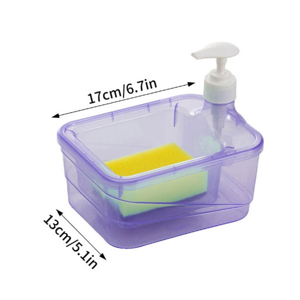 Comprar dispensador de jabón clean kit 350 ml, con porta-estropajo cocina  Tienda organizar y limpiar