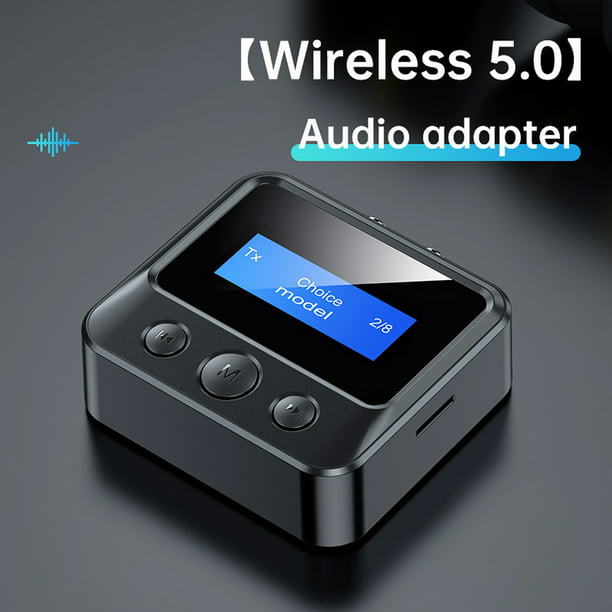 Transmisor receptor Bluetooth 5,0 pantalla LCD 3,5mm AUX Jack 2 en