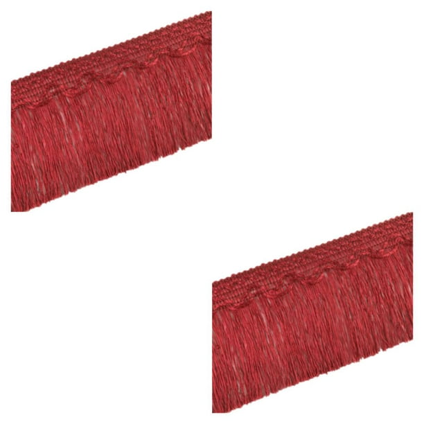 Toystoory Borla de flecos elegante de poliéster para costura y confección  Borla de flecos para coser rojo púrpura 11 rojo púrpura once 2Conjunto