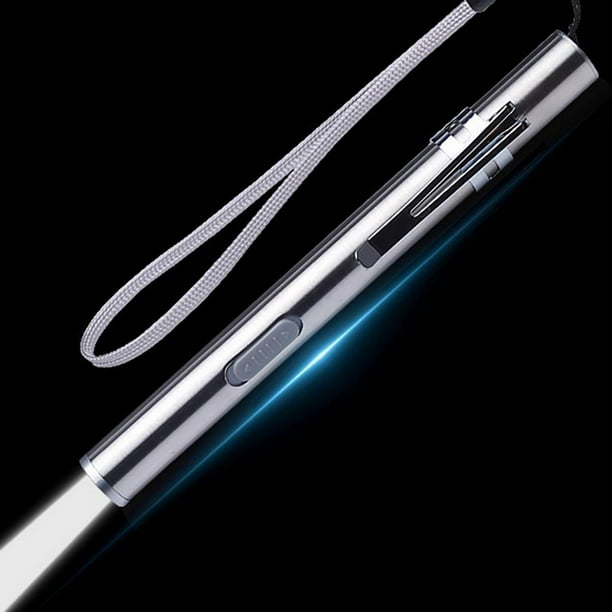 Linterna de aluminio de tamaño bolígrafo con clip de bolsillo: (paquete de  2 unidades)