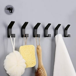 Toallero adhesivo con ganchos, toallero adhesivo para toallero, barra de  toalla adhesiva montada en la pared, madera/espacio de aluminio para baño y