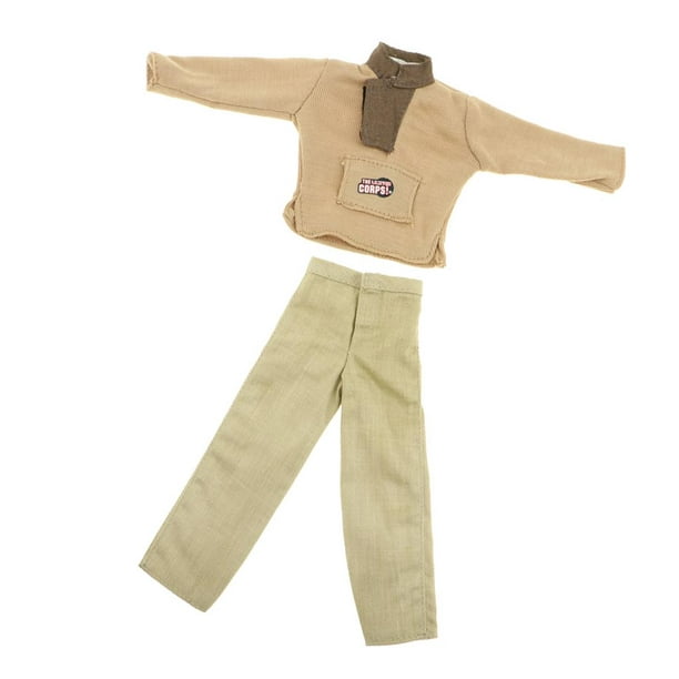 2pcs Traje Y Pantalón De Traje Militar Del Amarillo Conjunto Para Muñeca De  Juguete Sunnimix Uniforme de camuflaje de muñeca