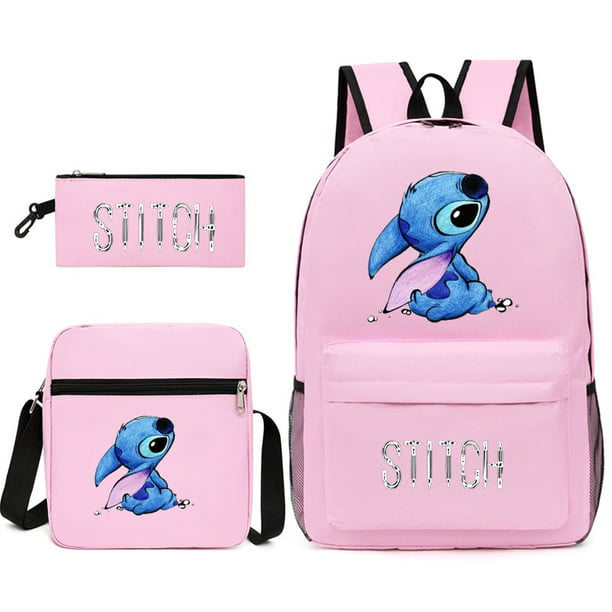 Mochila escolar de dibujos animados Disney Stitch, mochila de gran  capacidad, suministros escolares, regalo para estudiantes