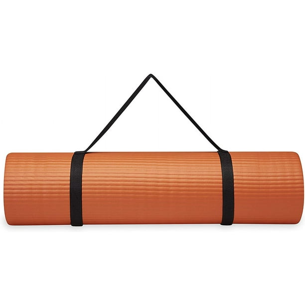 Esterilla de yoga gruesa Esterilla de fitness y ejercicio con correa  transportadora de esterilla de yoga fácil de sujetar, 72 LX 24 WX 2/5  pulgadas de grosor Vhermosa Yoga y Pilates