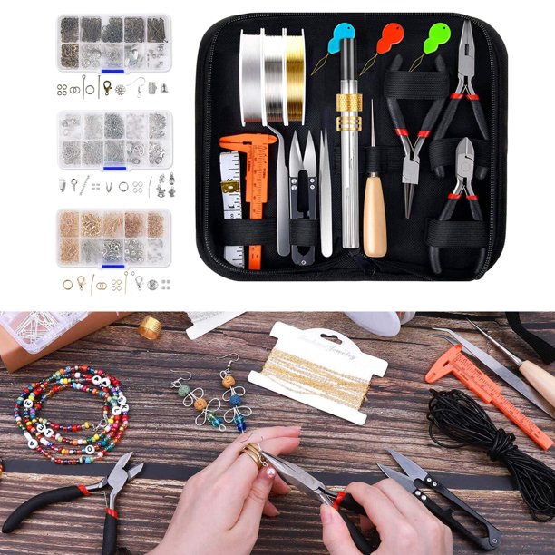 Kit De Suministros Para Hacer Pendientes DIY Con 30 Ganchos De Pendientes  De Resorte, 200 Anillos