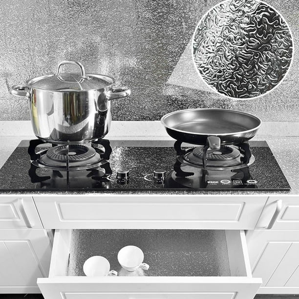 Aluminio Vinilo Adhesivo Cocina Estufa Decorativo Pared