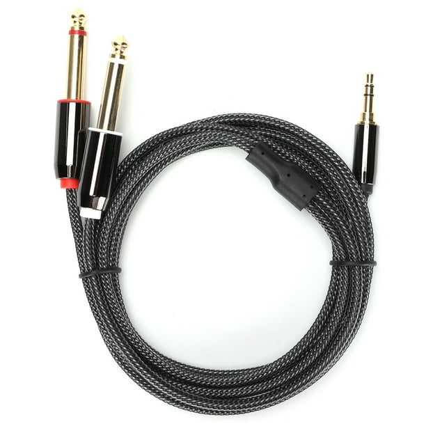 Cable audio stereo Minijack 3.5 mm Macho-Macho metálico trenzado Color Oro