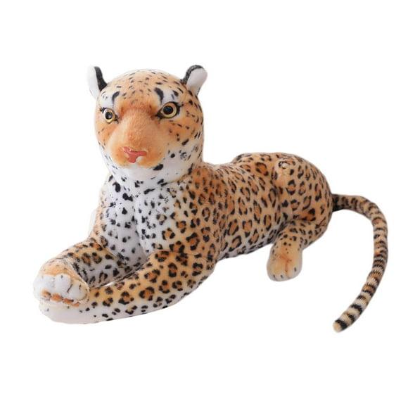 deluxe spotted leopard plush toy realistische cheetah stuffed plsch stofftier plush toy para el dormitorio decoración del hogar cumpleaños regalo de 50cm baoblaze juguetes de animales de peluche