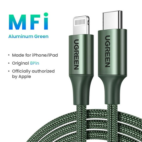 ugreen mfi 20w pd usb c a lightning cable para iphone 14 13 12 pro max carga rápida para ipad mini teléfono tipo c cable tan jianjun unisex