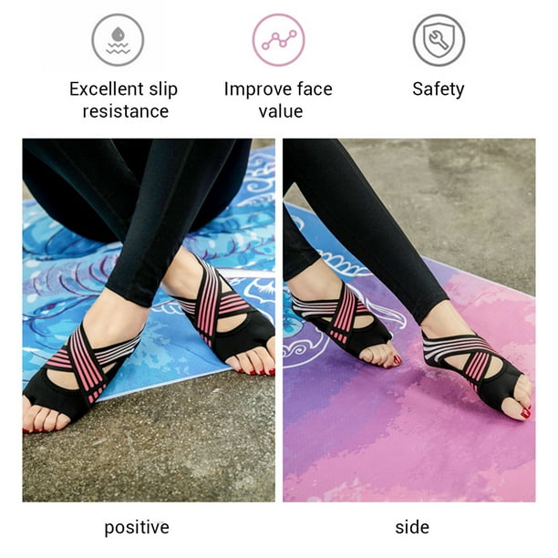 Calcetines de yoga para mujer cinco dedos zapatos de pilates calcetines de yoga mujeres cinco dedos de pilates correas cruzadas calcetines de yoga antideslizantes ANGGREK Otros | Bodega Aurrera en línea