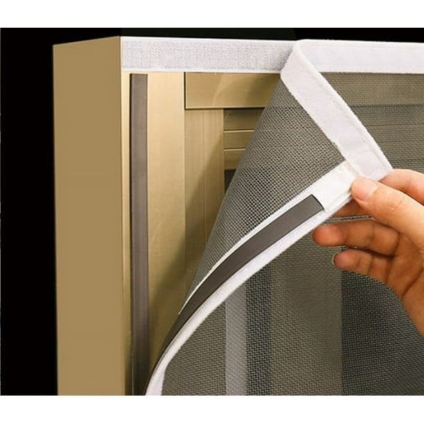 Mosquitera magnética para ventana con PVC blanco 120 x 120 cm
